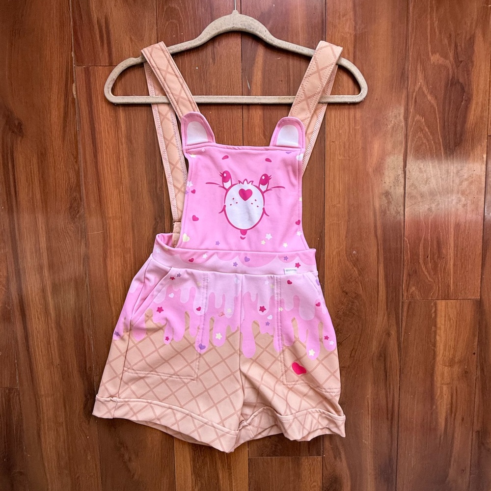 Blackmilk Pink and Tan Playful Overalls